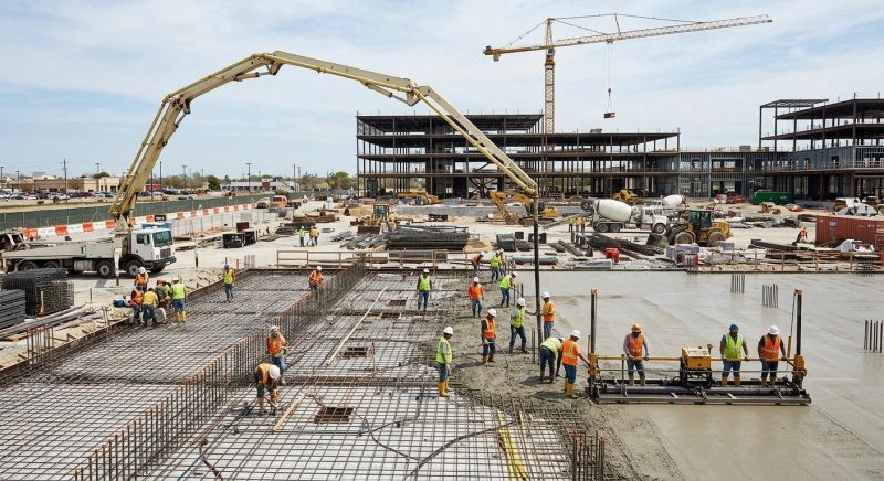Commercial Slab Construction in Fredericksburg, VA